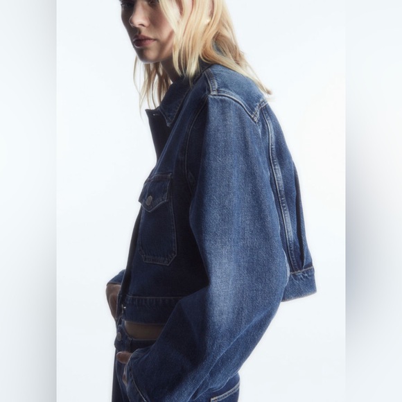 COS Cropped Denim Jacket 6 NWT - Picture 3 of 16